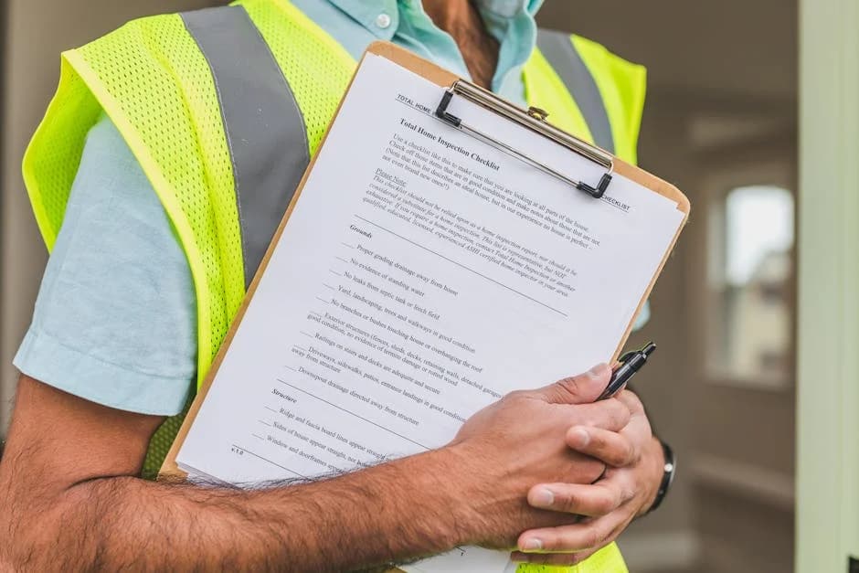 Facility manager reviewing cleaning performance indicators in a commercial building