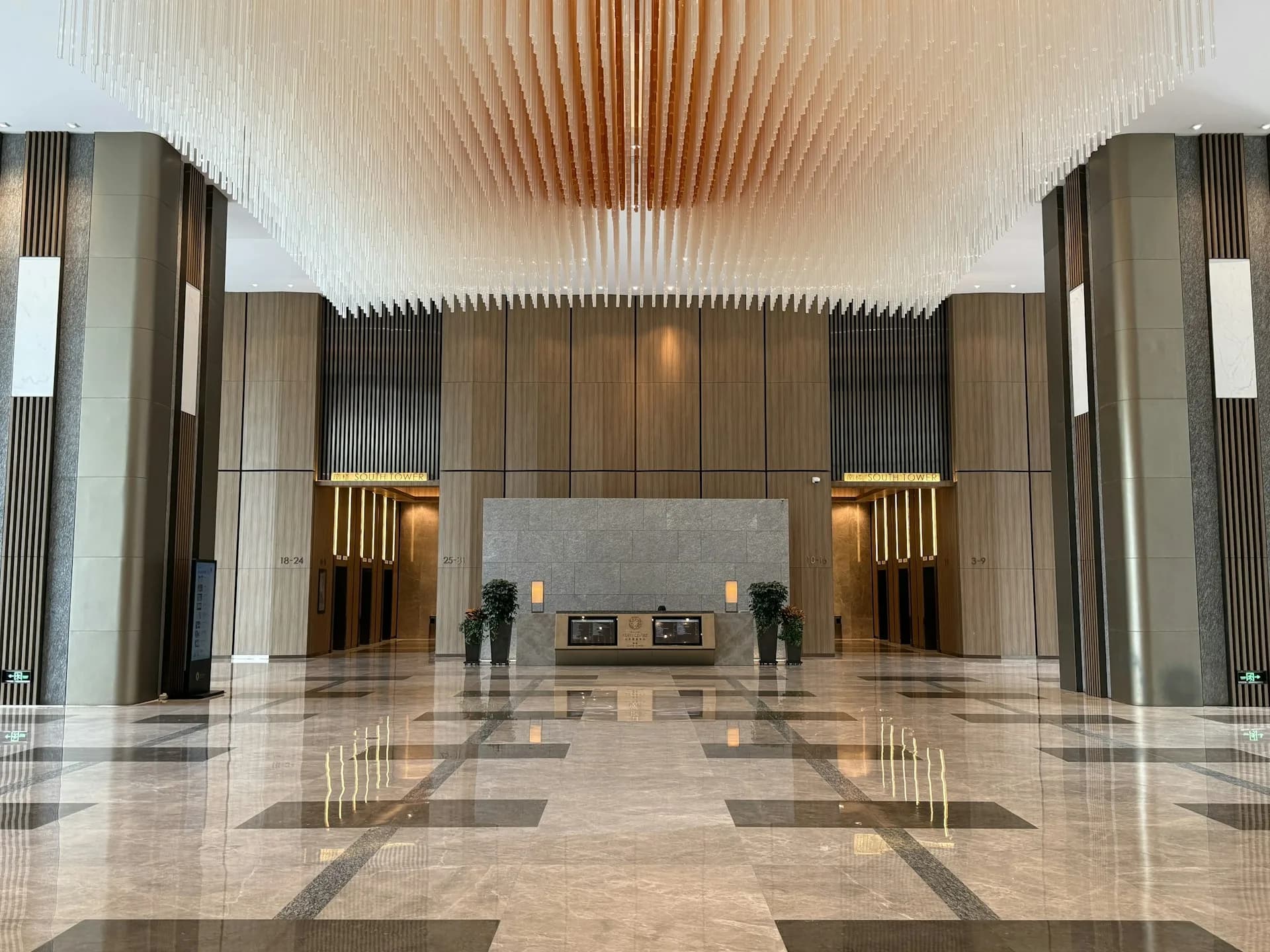 Bank branch lobby cleaned by commercial cleaning services