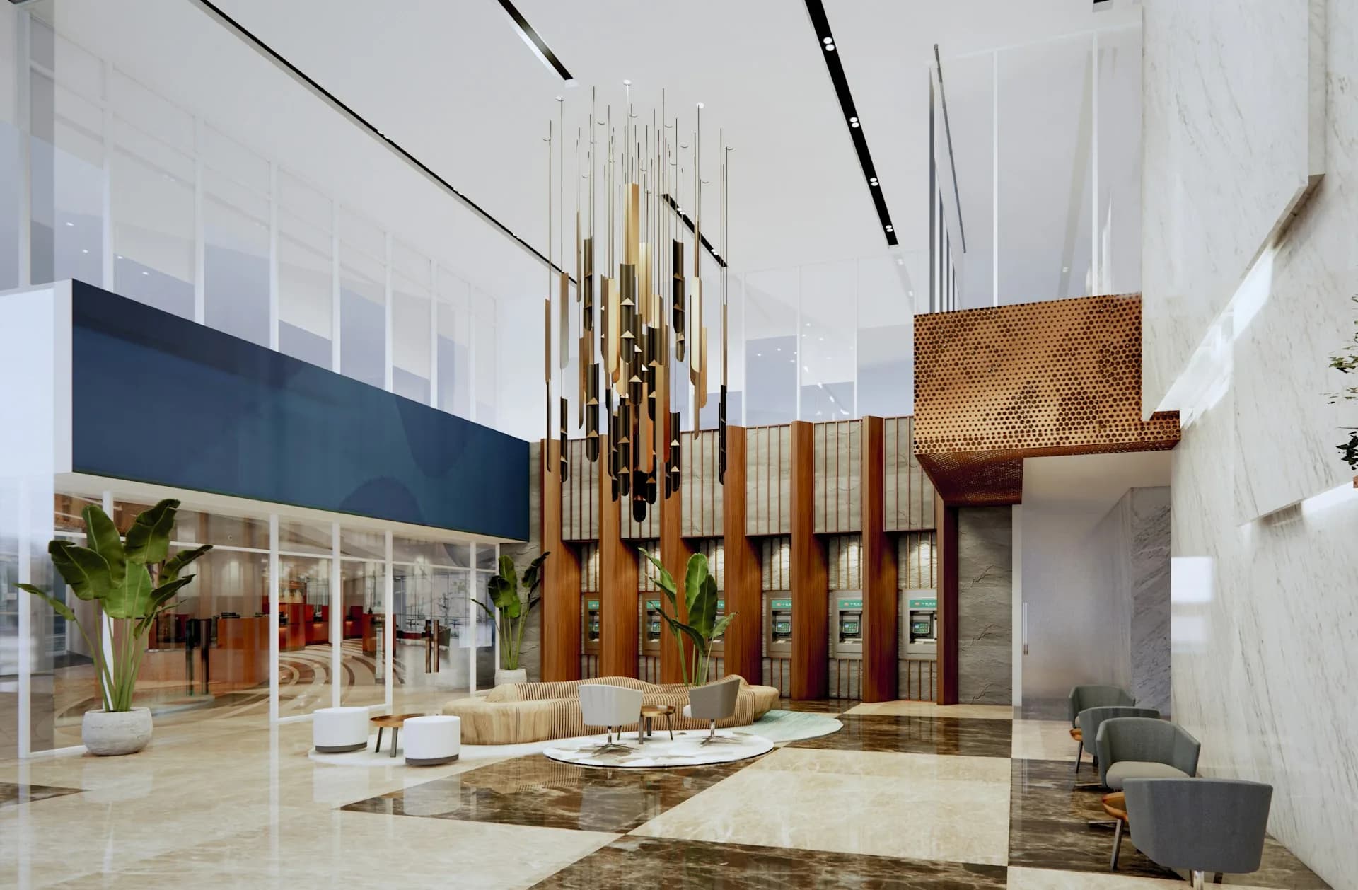 Financial facility lobby presentation cleaning