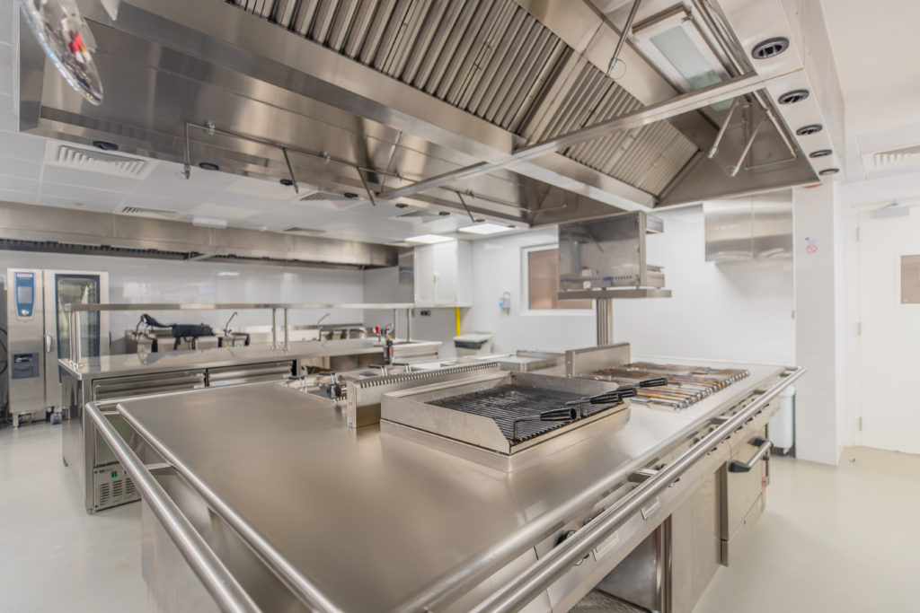 Isolated commercial kitchen